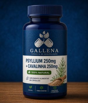 Psyllium 250mg + Cavalinha 250mg - 100% Natural (120 cápsulas)