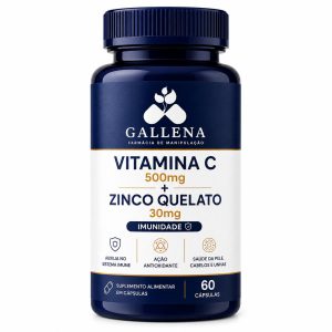 Vitamina C 500mg + Zinco Quelato 30mg - Imunidade