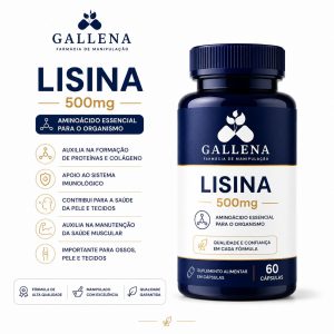 Lisina 500mg - 60 Cápsulas