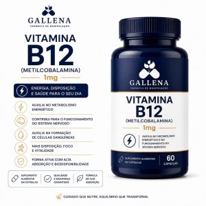 Vitamina B12 (METILCOBALAMINA) 1mg - 60 Cápsulas